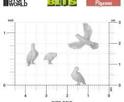 3D Printed Set Pigeons – 3D tlačenie holuby (26 ks)