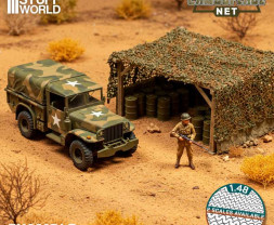Miniature Camouflage Nets – maskovacia sieť khaki 1:35