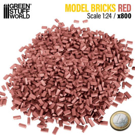 Miniature Bricks – keramické tehly červené 1:24 (800 ks)