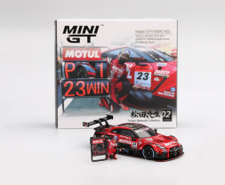 1:64 Nissan GT-R NISMO No.23, Super GT Series, Suzuka Winner w/ Tsugio Matsuda Figure