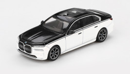 1:64 BMW i7 xDrive60 Alpine White / Black Sapphire