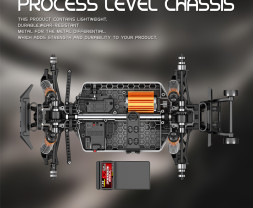 RC auto 1:14 High Speed Car Hunter Monster Truck 4WD 2.4GHz RTR (oranžové)