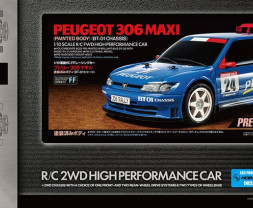1:10 Peugeot 306 Maxi Blue Painted Body BT-01 Chassis (stavebnica)