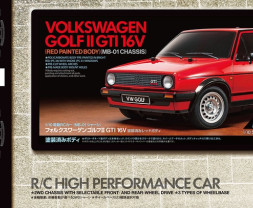 1:10 Volkswagen Golf II GTI 16V Red Painted Body MB-01 Chassis (stavebnica)