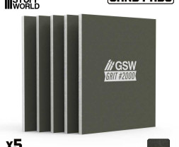 Pevná brúsna doštička 100x80 mm, zrnitosť 2000 (5 ks)