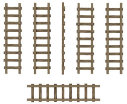 3D Printed Small Wooden Ladders 1:48-1:35 - 3D tlačené malé drevené rebríky (6 ks)