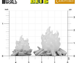 3D Printed Set Campfires for 3mm LEDs – 3D tlačené ohnisko pre 3mm LED (5 ks)