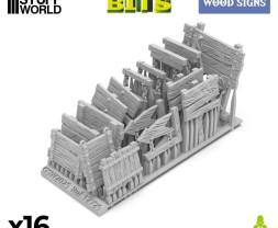 3D Printed Set Wood Signs – 3D tlačené drevené značenia (16 ks)