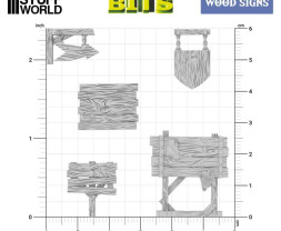 3D Printed Set Wood Signs – 3D tlačené drevené značenia (16 ks)