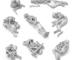 3D Printed Set Dead Skeletons – 3D tlačenie ľudskí kostlivci (8 ks)