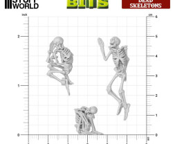 3D Printed Set Dead Skeletons – 3D tlačenie ľudskí kostlivci (8 ks)