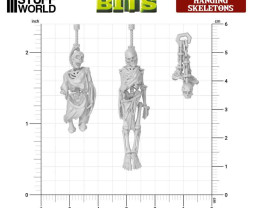 3D Printed Set Hanging Skeletons – 3D tlačenie visiace kostlivci (8 ks)