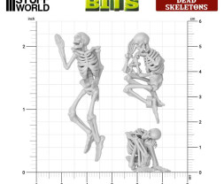 3D Printed Set Dead Skeletons – 3D tlačenie ľudskí kostlivci (5 ks)
