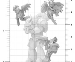 3D Printed Set Cyber Cherubs Servitors – 3D tlačenie kybernetickej cherubovej (4 ks)