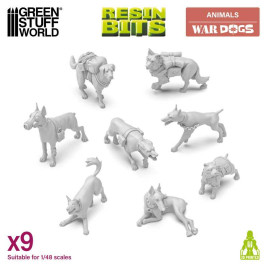 3D Printed Set War Dogs – 3D tlačenie vojnové psy (9 ks)
