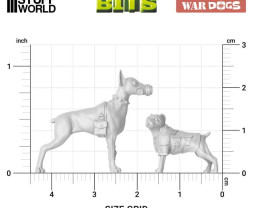 3D Printed Set War Dogs – 3D tlačenie vojnové psy (9 ks)