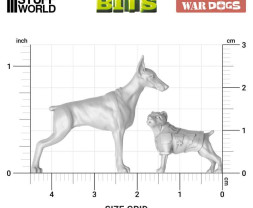 3D Printed Set War Dogs – 3D tlačenie vojnové psy (7 ks)