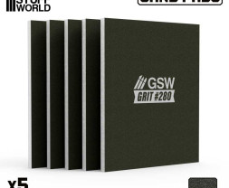 Pevná brúsna doštička 100x80 mm, zrnitosť 280 (5 ks)