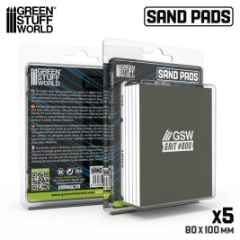 Pevná brúsna doštička 100x80 mm, zrnitosť 800 (5 ks)