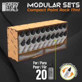 Modular Paint Rack – modulárny organizér Compact na 17ml fľaštičky GSW (vertikálne)