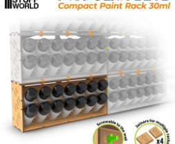 Modular Paint Rack – modulárny organizér Compact na 30ml fľaštičky GSW (vertikálne)