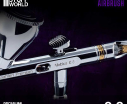 Dvojčinná striekacia airbrush pištoľ Gaahleri Premium GHPM-Mobius s tryskou 0,3 mm
