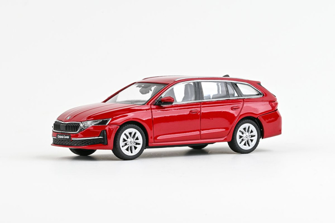 Náhľad produktu - 1:43 Škoda Octavia IV FL Combi (2024) - Červená Velvet Metalíza