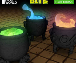 3D Printed Set Magic Cauldrons for 3mm LEDs – 3D tlačené magické kotlíky pre 3mm LED (5 ks)