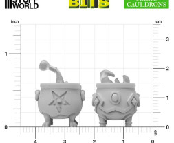 3D Printed Set Magic Cauldrons for 3mm LEDs – 3D tlačené magické kotlíky pre 3mm LED (5 ks)