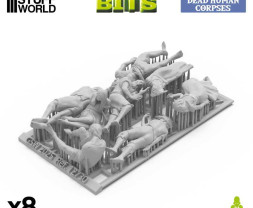 3D Printed Set Dead Human Corpses – 3D tlačené ľudské mŕtvoly (8 ks)