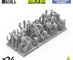 3D Printed Set Dead Rising Zombies – 3D tlačené z mŕtvych vstávajúca zombie (24 ks)