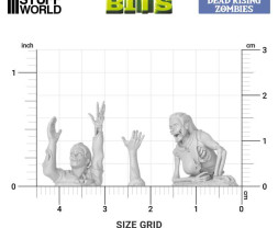 3D Printed Set Dead Rising Zombies – 3D tlačené z mŕtvych vstávajúca zombie (24 ks)