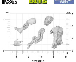 3D Printed Severed Body Parts 1:48 - 3D tlačené oddelené časti tela (30 ks)