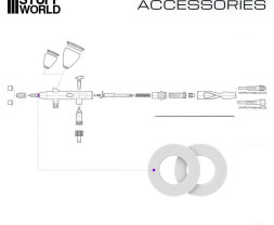 Airbrush O-krúžky trysky Gaahleri pre Mobius (2 ks)
