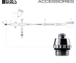 Airbrush kryt trysky Gaahleri 0,3mm pre Mobius (1 ks)