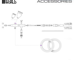 Airbrush O-krúžky nádobky Gaahleri pre Mobius (2 ks)