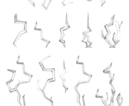 3D Printed Set Light Spells – 3D tlačené blesky (38 ks)