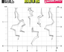 3D Printed Set Light Spells – 3D tlačené blesky (38 ks)