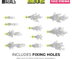 3D Printed Set Toxic Streams – 3D tlačené toxické prúdy (24 ks)