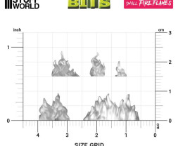 3D Printed Set Small Fire Flames – 3D tlačené malé plamene (24 ks)