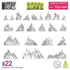 3D Printed Set Large Fire Flames – 3D tlačené malé plamene (22 ks)