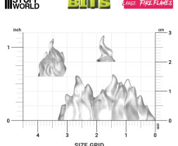 3D Printed Set Large Fire Flames – 3D tlačené malé plamene (22 ks)