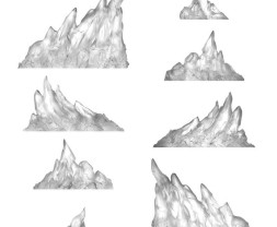 3D Printed Set Ice Waves – 3D tlačené ľadové vlny (8 ks)