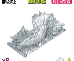 3D Printed Set Ice Waves – 3D tlačené ľadové vlny (8 ks)