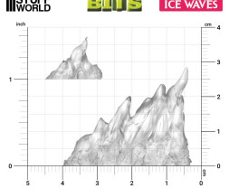 3D Printed Set Ice Waves – 3D tlačené ľadové vlny (8 ks)