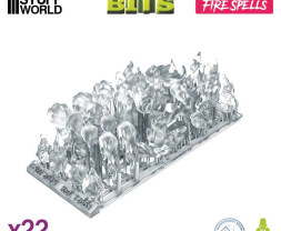3D Printed Set Fire Spells – 3D tlačené ohňové efekty (22 ks)