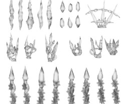 3D Printed Set Ice Spells – 3D tlačené ľadové efekty (26 ks)