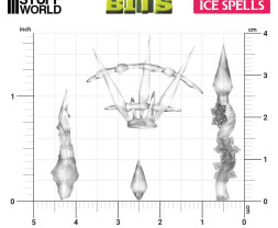 3D Printed Set Ice Spells – 3D tlačené ľadové efekty (26 ks)