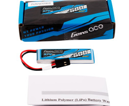 Gens ACE LiPo - 1S 600mAh 3,7V 1S1P (15C) for F3K JR Plug