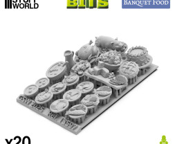 3D Printed Set Banquet Food – 3D slávnostná tabuľa (20 ks)